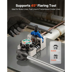 VEVOR Professional Brake Line Flaring Tool, 45 Degree Double Flare Bubble Flare Tool Kit for 3/16", 1/4", 5/16", 3/8"