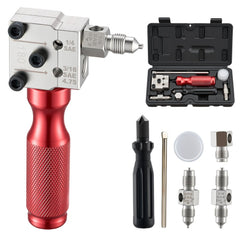 VEVOR Brake Line Flaring Tool Kit, 45° Single & Double Flare Tool for 3/16", 1/4" Copper Tubing - with 2 Forming Dies