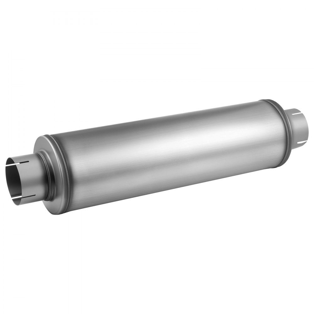 VEVOR Exhaust Muffler, 4 Inch Inlet & Outlet, 30 Inch Overall Length Stainless Steel Exhaust Tip, Universal Resonator