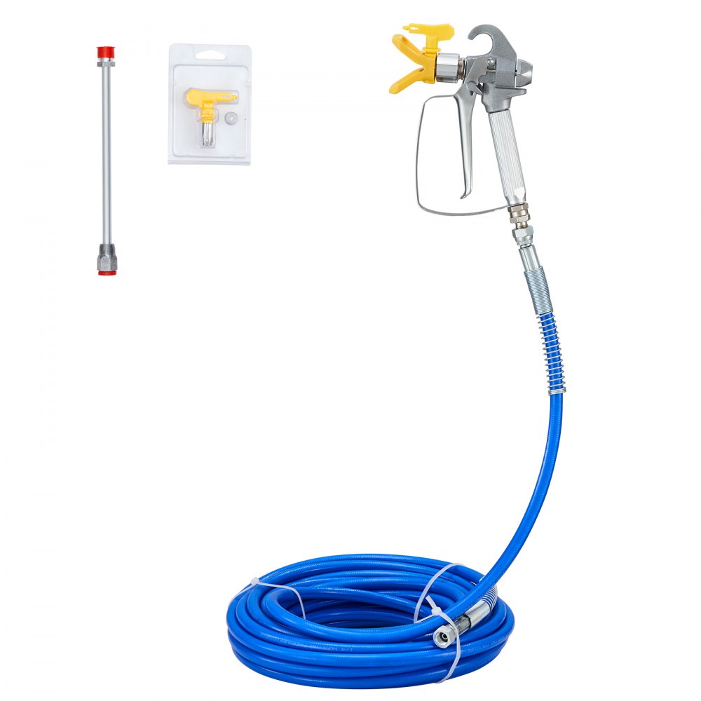 VEVOR Airless Paint Spray Hose Kit, 50ft 3600 psi High Pressure Fiber Tube with 8 inch Extension Rod Pole, Including