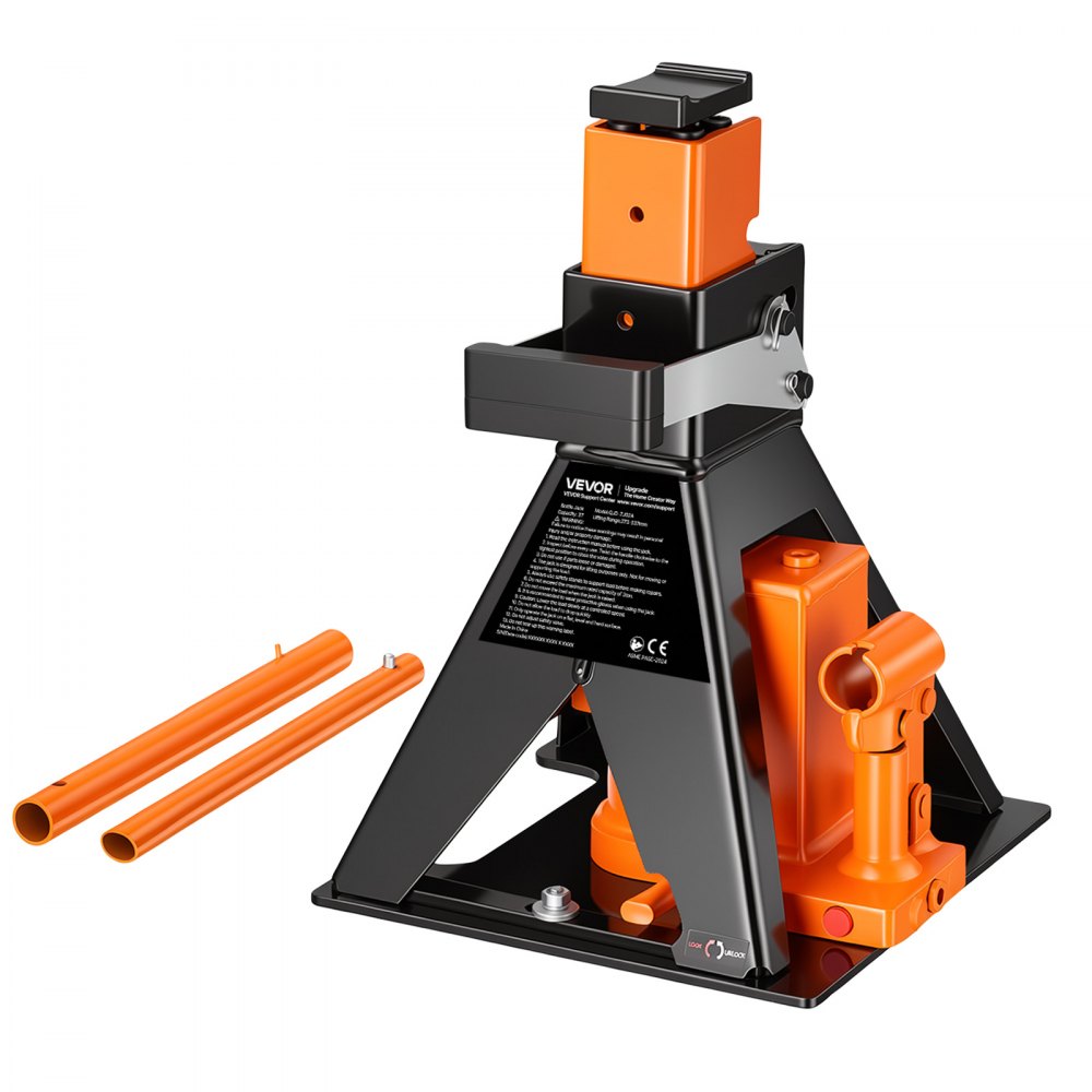 VEVOR Hydraulic Bottle Jack and Jack Stand in One 3 Ton (6613.9 lbs) Lift, for Sedans, Compact SUVs & Small Vans