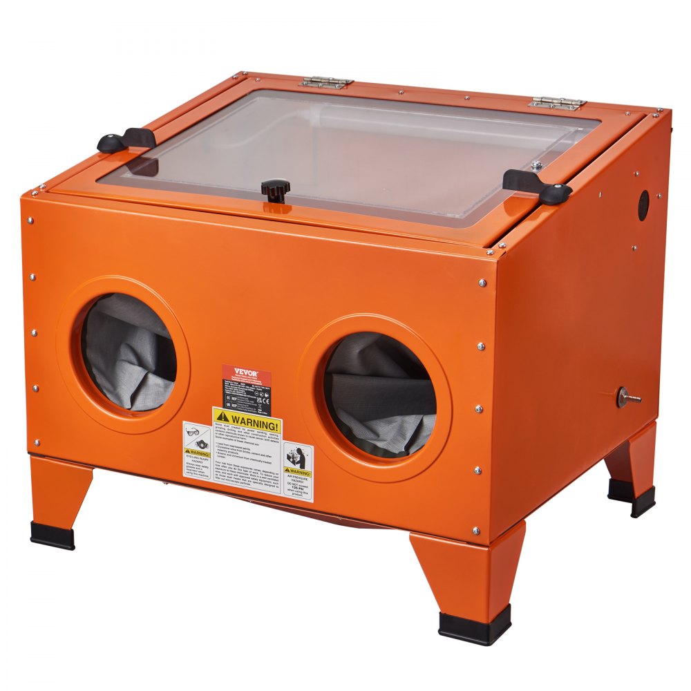 VEVOR 25 Gallon Sandblasting Cabinet, 40-120PSI Portable Benchtop Sand Blasting Cabinet, Heavy Duty Steel Sand Blaster