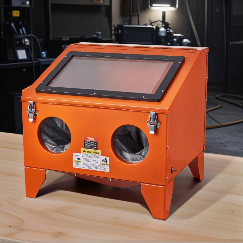 VEVOR 40 Gallon Sandblasting Cabinet, 40-120PSI Portable Benchtop Sand Blasting Cabinet, Heavy Duty Steel Sand Blaster