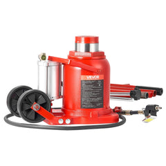 VEVOR Air Hydraulic Bottle Jack, 50 Ton (110231.5 lbs) Capacity, 10.4-16.1 Inch Lifting Range, Pneumatic/Manual Heavy