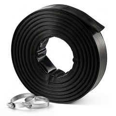 VEVOR Discharge Hose 1-1/2" x 100 ft PVC Lay Flat Backwash Water Pump Hose, for Swimming Pool Sand Filter & Sump Pump