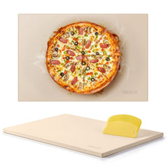 VEVOR Pizza Stone, 20 x 14 x 0.67 in Rectangular Pizza Stone, Extra Large Baking-Stone with Scraper, 1450℉