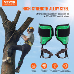 VEVOR Tree Climbing Spikes, 1 Pair Alloy Steel Climbing Spurs, 350lbs Load Capacity Tree Climbing Gear with Straps and