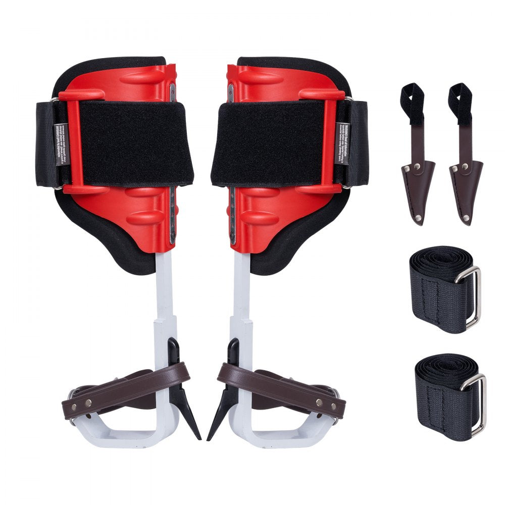 VEVOR Tree Climbing Spikes, 1 Pair Aluminum Climbing Spurs, 350lbs Load Capacity Tree Climbing Gear with Straps and