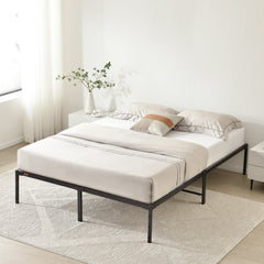 VEVOR 14 Inch Queen Metal Bed Frame Platform, No Box Spring Needed, 1500 lbs Loading Capacity Embedded Heavy Duty