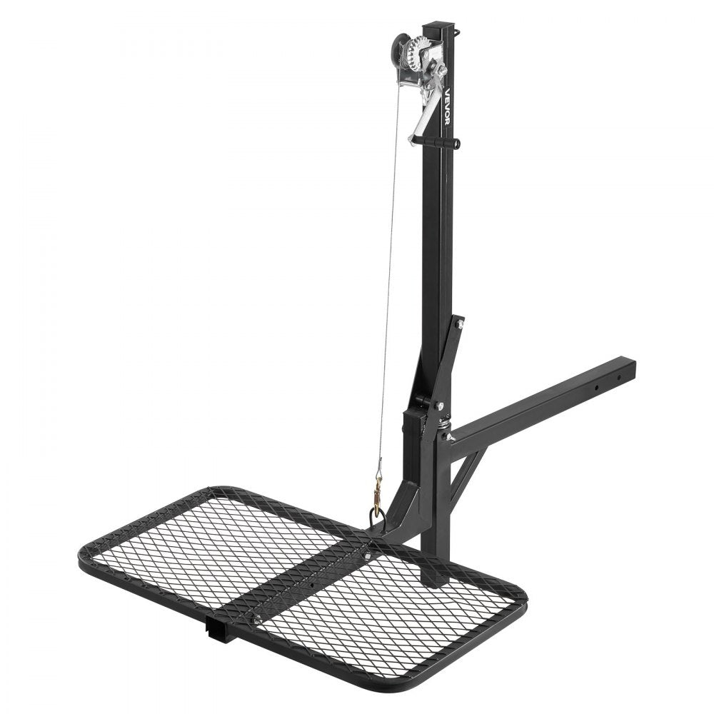 VEVOR Hitch Deer Hoist with Lifting System Platform, 300 lbs Load Capacity, Game Hoist Winch Lift with 2-inch Receiver