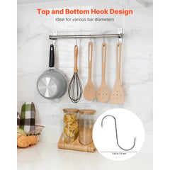 VEVOR S Hooks 40 Pack, 3.4 Inch Metal S Shaped Hangers of 22.05 LBS Load Capacity, Heavy Duty Stainless Steel Hanging