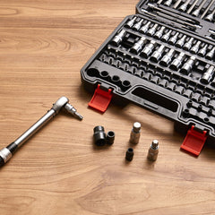 VEVOR Bit Socket Set, 107-Piece SAE and Metric, Hex/Torx/External Torx/Tamper-Proof/Extra Long, S2 Alloy Steel and Cr-V