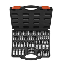 VEVOR Torx Bit Socket and External Torx Socket Set, 60-Piece T6-T70, TT6-TT70, TP8-TP60, E4-E24, S2 Alloy Steel and