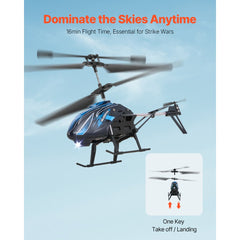 VEVOR RC Helicopter, 2.4GHz Flying Remote Control Helicopter, 3.5 Channel RC Airplane for Kid, 16 Mins Flight Time