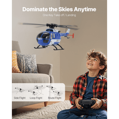 VEVOR RC Helicopter, 2.4GHz 4-Propeller Remote Control Helicopter with 6-Axis Gyro, 4-Channel RC Airplane for Beginner