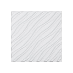 VEVOR 3D Wall Panels, 12-Pack 19.7 x 19.7 in PVC Modern Art Minimalist Wave Tiles, 32 Sq.Ft Coverage Accent Wall Panel