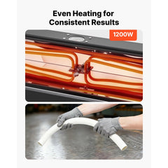 VEVOR Electric PVC Conduit Heater, 1/2" to 2", 1200W Rapid and Even Heating, PVC Bender Heater Pipe Bending Tool with