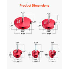 VEVOR PVC Pipe Reamer Kit, 5-Piece, PVC Fitting Socket Saver, Includes 1-1/4", 1-1/2", 2", 3", 4", Compatible with