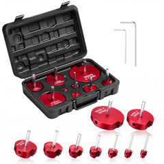 VEVOR PVC Pipe Reamer Kit, 9-Piece, PVC Fitting Socket Saver, Includes 1/2", 3/4", 1", 1-1/4", 1-1/2", 2", 2-1/2", 3"
