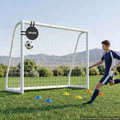 VEVOR Soccer Goal 8 x 6 FT PVC Soccer Goal for Backyard with PE Net, Portable Weatherproof Set, with High-Strength PE