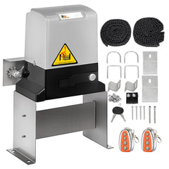 VEVOR Automatic Sliding Gate Opener 1400LBS with 2 Remote Controls, Gate Operator Hardware Kit for Security, Move Speed