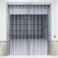VEVOR Strip Curtain, 84" Height x 38" Width, 0.08" Thickness, 6PCS Clear PVC Strip Door Curtain, Freezer Curtain