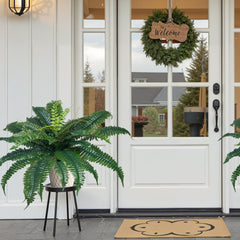 VEVOR Artificial Ferns 2 Pcs, Natural Spread Diameter 31-34 Inch, Large Hanging Artificial Boston Ferns, Fake Plant