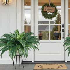 VEVOR Artificial Ferns 2 Pcs, Natural Spread Diameter 43-47 Inch, Large Hanging Artificial Boston Ferns, Fake Plant
