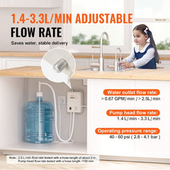 VEVOR Bottled Water Dispenser Pump System, 5 Gallon Dispensing System, Automatic Electric Water Dispenser, Single Inlet