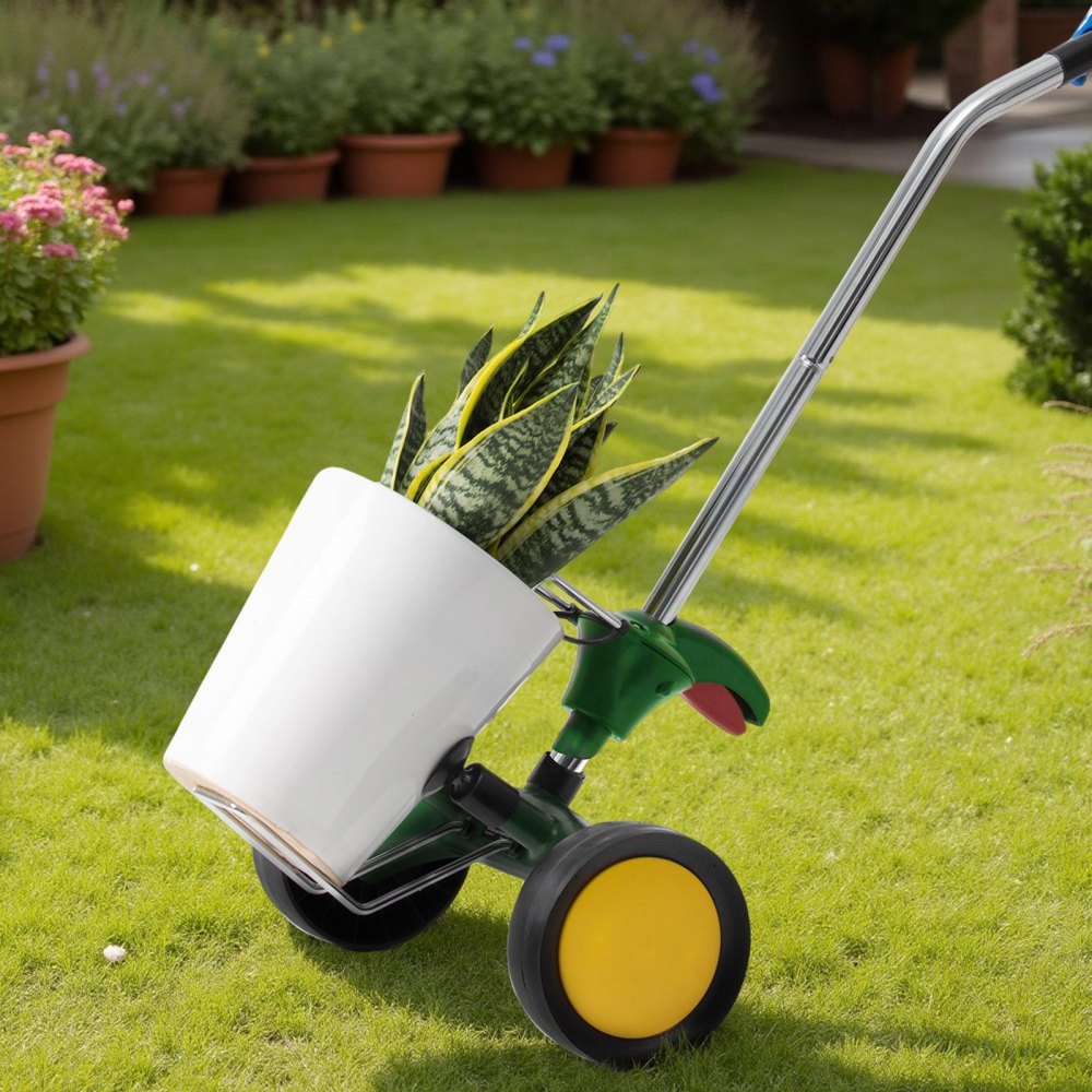 VEVOR Garden Pot Mover, Heavy Duty Plant Dolly Cart with Adjustable Grabbing Arm, Max 143 LBS Weight Capacity, Potted