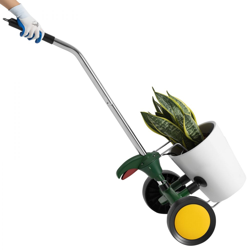 VEVOR Garden Pot Mover, Heavy Duty Plant Dolly Cart with Adjustable Grabbing Arm, Max 143 LBS Weight Capacity, Potted