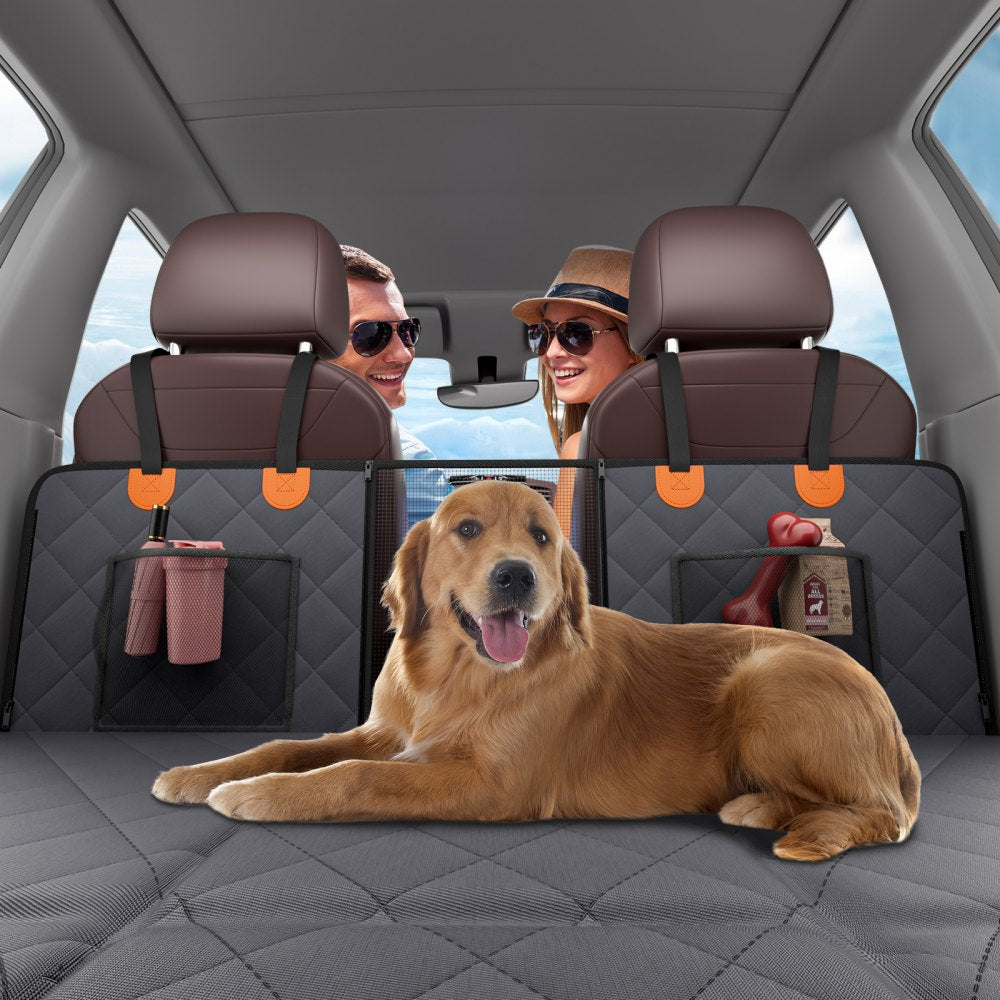 VEVOR Back Seat Extender, Dog Car Seat Cover for Back Seat Bed with Mesh Window and Storage Pocket, Supports 400lbs Dog
