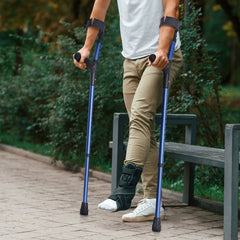 VEVOR Forearm Crutches for Adults, 11-Level Height Adjustable Walking Crutches with 4-Level Upper Cuff, Lightweight