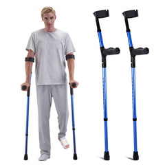 VEVOR Forearm Crutches for Adults, 11-Level Height Adjustable Walking Crutches with 4-Level Upper Cuff, Lightweight