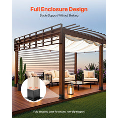 VEVOR 4x4 Post Base 8 Pcs, Inner Size 3.6x3.6 inch / 92x92 mm Post Brackets, Heavy Duty Carbon Steel Decking Posts