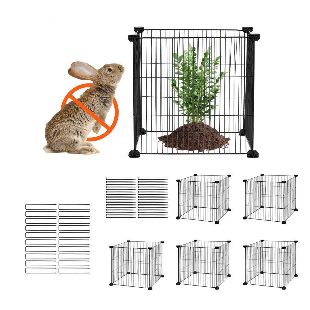 VEVOR 5 Pack Plant Protector from Animals, 15.35'' x 15.35'' Chicken Wire Plant Protector, Plant Cages for Outdoor
