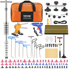 VEVOR Paintless Dent Removal Rods, 89 PCS Paintless Dent Repair Tools, Golden Lifter Puller Car Dent Repair Kit, Glue