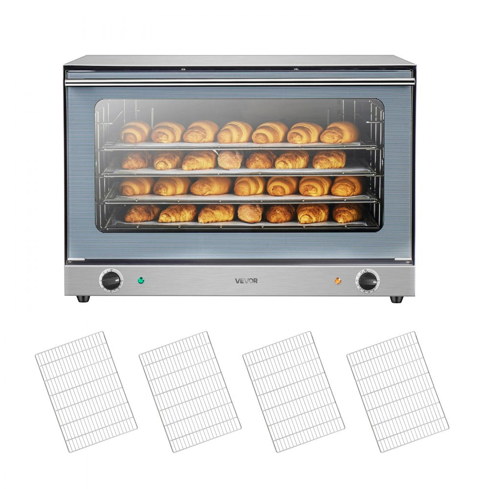 VEVOR Commercial Convection Oven, 4.24 cu.ft Countertop Oven for Full-Size Pans, Electric Convection Ovens with 4