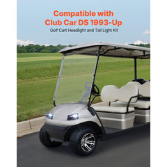 VEVOR Golf Cart Light Kit, 12V, LED Headlight and Taillight Kit with Wiring Harness, Switch, Zip Ties, ABS Housing