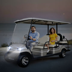 VEVOR Golf Cart Light Kit, 12V, LED Headlight and Taillight Kit with Wiring Harness, Switch, Zip Ties, ABS Housing