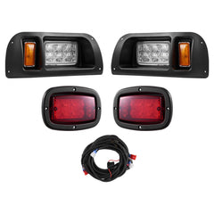 VEVOR Golf Cart Light Kit, 12 Volt, LED Headlight and Tail Light Kit with Wiring Harness, Switch, Zip Ties, ABS
