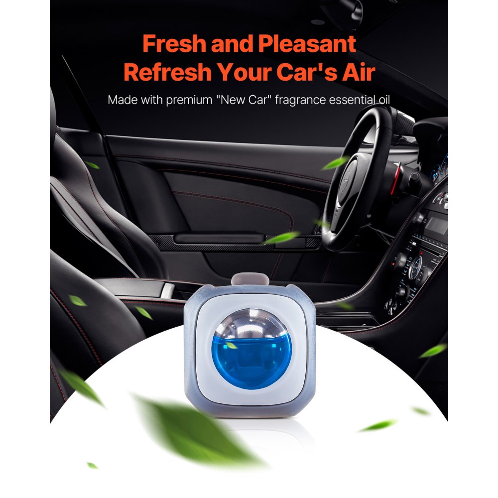 VEVOR Car Air Freshener, 6-Pack New Car Scent Vent Clips, 4ml Each, Long-Lasting Fragrance Up to 180 Days , Adjustable