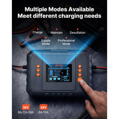 VEVOR Golf Cart Battery Charger 36V 18A and 48V 13A Smart Trickle Charger, for Lithium LiFePO4 Lead-Acid AGM/Gel/SLA