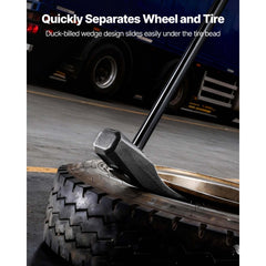 VEVOR Tire Bead Breaker Wedge, 32" Handle, Duck-Billed Tire Hammer, Heavy Duty Bead Breaker Tool & Duckbill Iron with