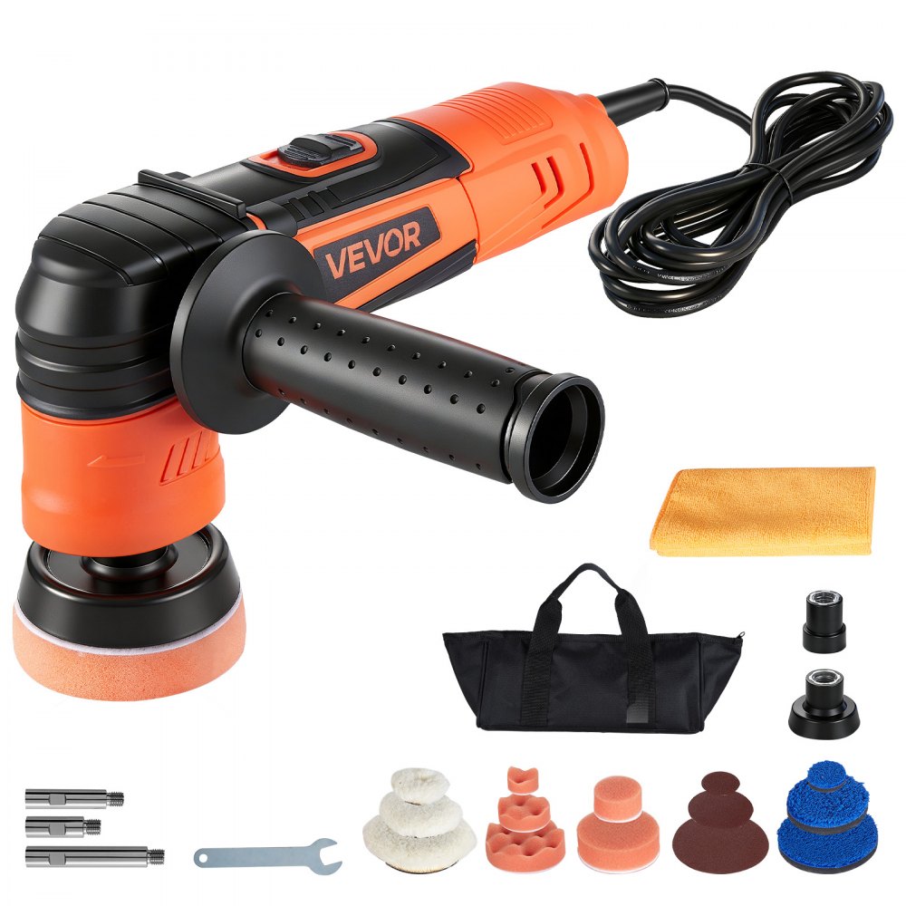 VEVOR Car Buffer Polisher, 1.2"/2"/3" Rotary Polisher Buffer, 600W 6 Variable Speeds 1000-4500RPM Car Polisher Waxer