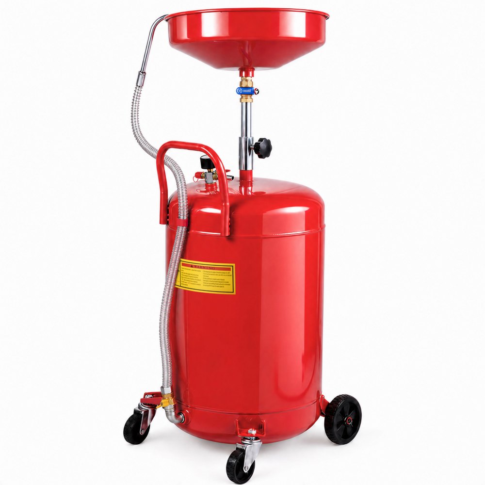 VEVOR Waste Oil Drain Tank 20 Gallon Portable Oil Drain Air Operated Drainer Oil Change, Oil Drain Container, Fluid