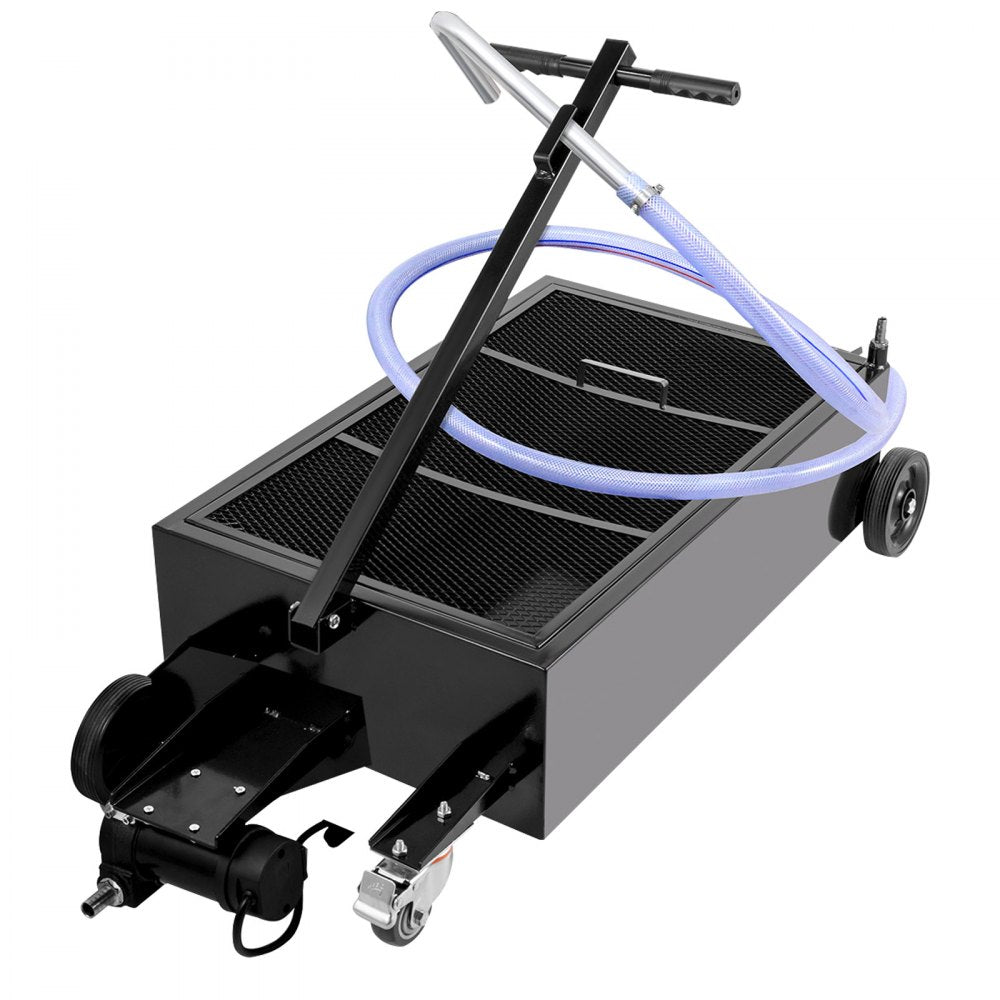 VEVOR Oil Drain Pan 25 Gallon Oil Drain Tank, 95L Low Profile Oil Drain Pan, Large Capacity Oil Change Pan, Foldable