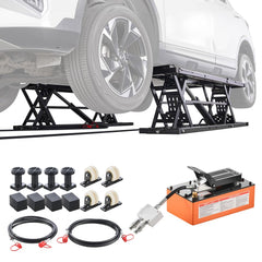 VEVOR Portable Car Lift, 5000 lbs Capacity, Heavy Duty Quick Lift with 25.6" Max Height, Pneumatic Pump, Wheels, 4