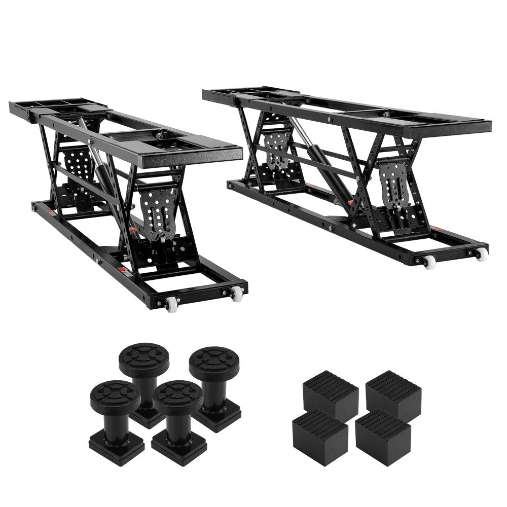 VEVOR Car Lift, 25.6" Max. Height, 5,000 LBS Capacity Portable Car Lift, with Extended-Length Plates, Heavy-duty Carbon