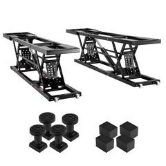 VEVOR Car Lift, 25.6" Max. Height, 5,000 LBS Capacity Portable Car Lift, with Extended-Length Plates, Heavy-duty Carbon